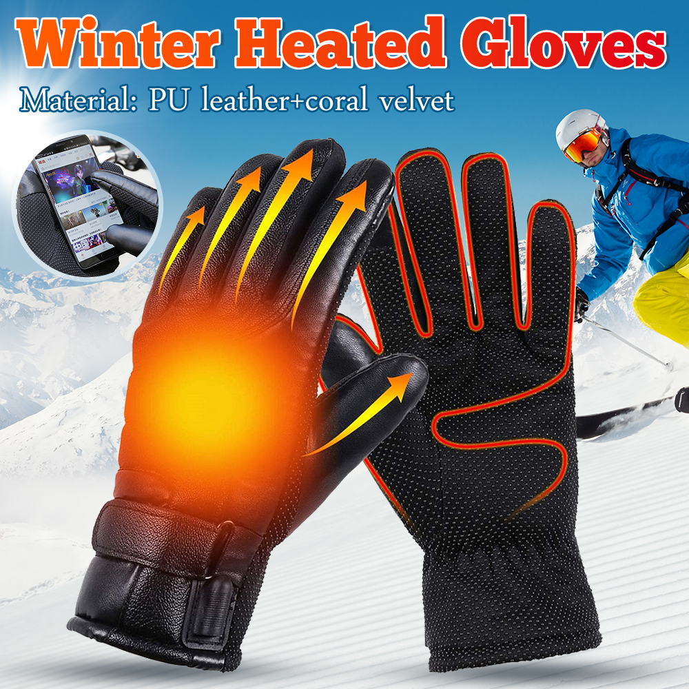Touch Screen Gloves - USB Electric Heated Gloves Outdoor Thermal
