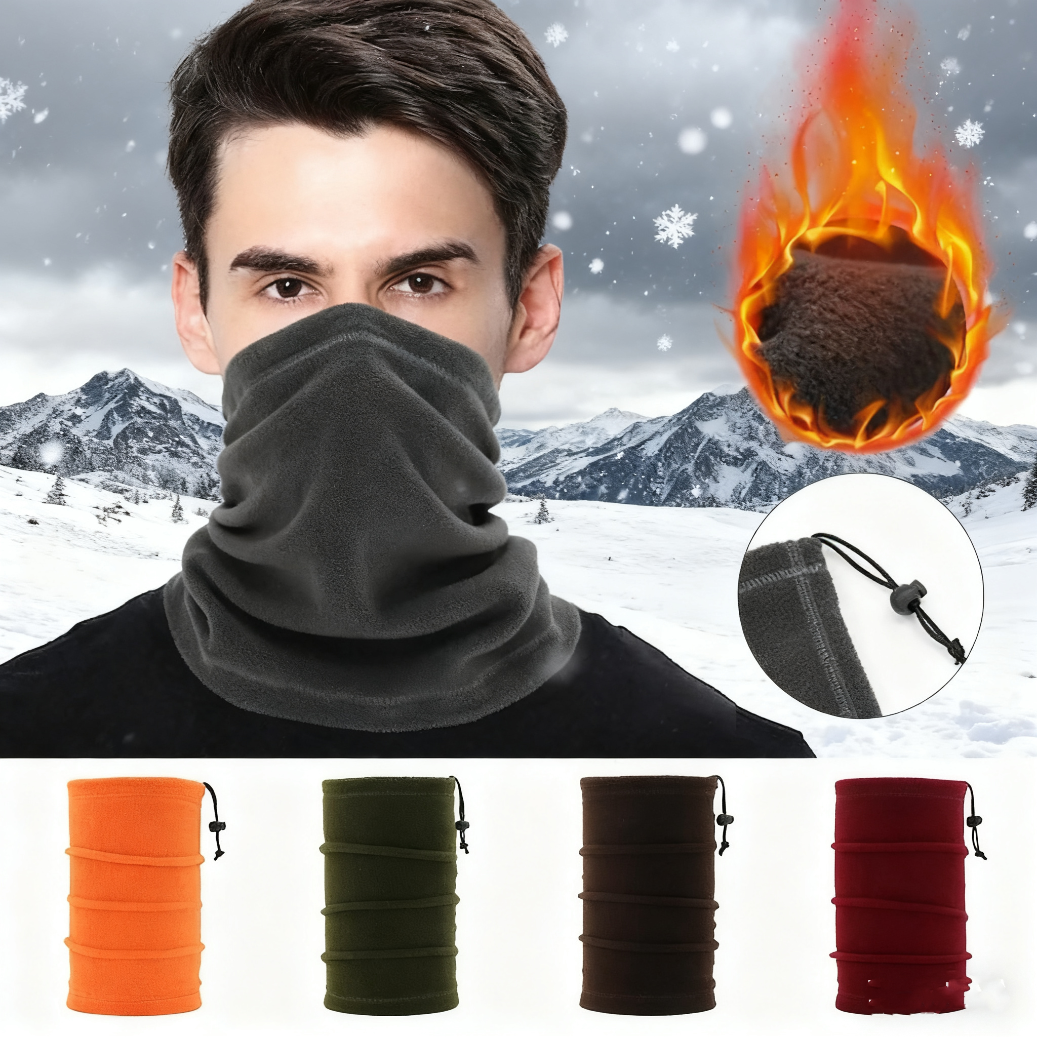 Winter Face Cover Neck Gaiter  - Neck Gaiter Fleece recensione e prezzo