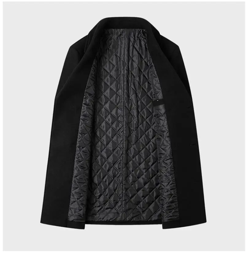 2026 Men's Double Breasted Woo - Wool Coat Peacoat recensione e prezzo