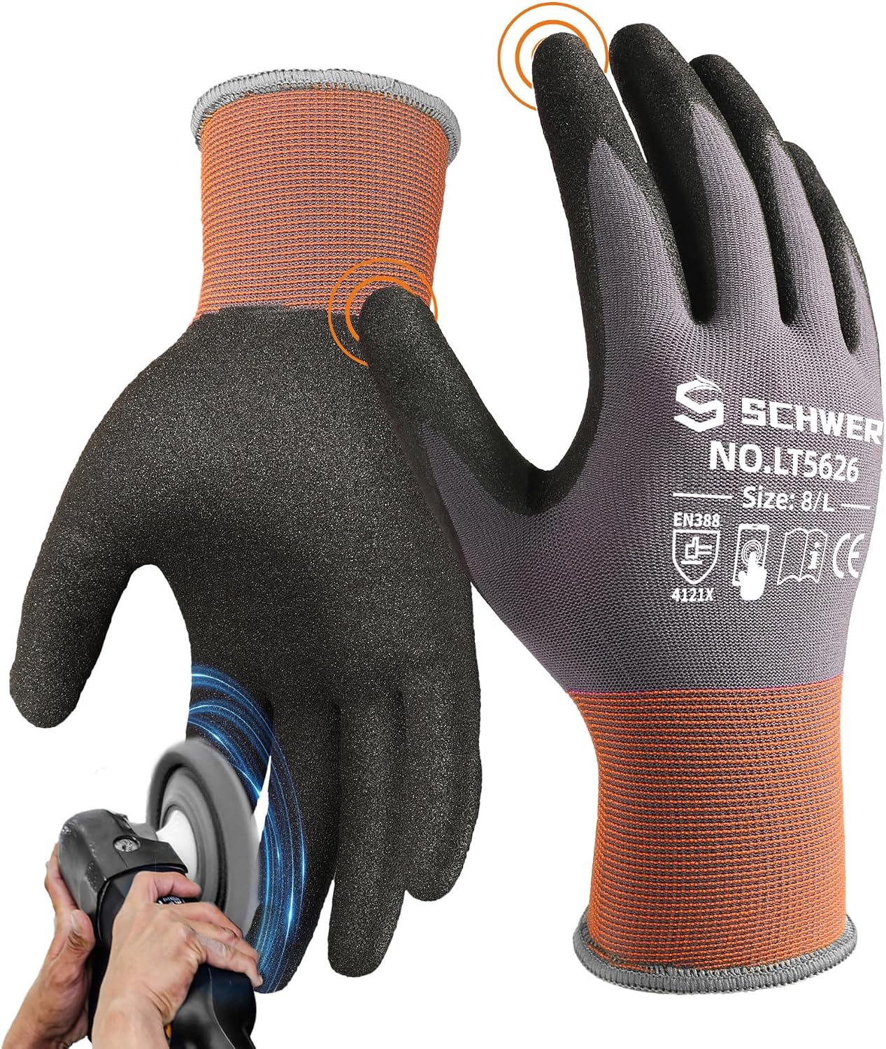 6 Pairs Heavy Duty Work Gloves - Touch Screen Gloves recensione e prezzo