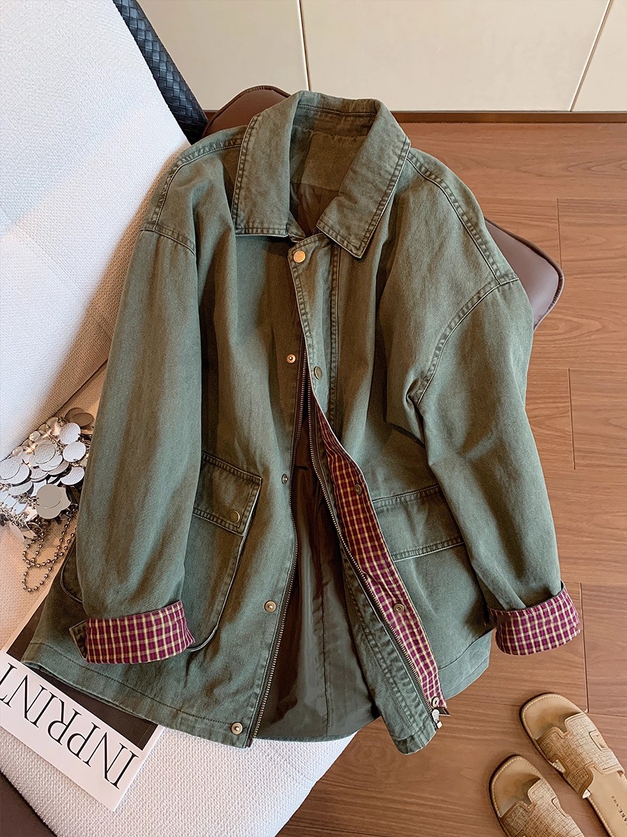 Vintage Army Green Denim Jacke - Down Jacket Packable recensione e prezzo
