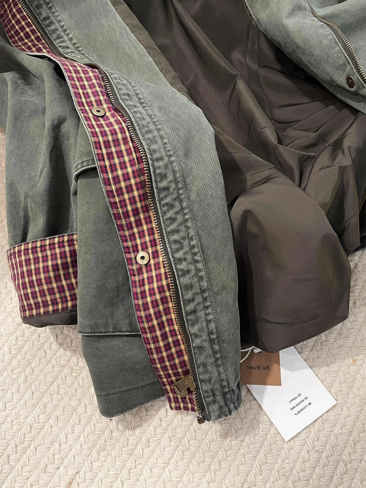 Vintage Army Green Denim Jacke - Down Jacket Packable recensione e prezzo