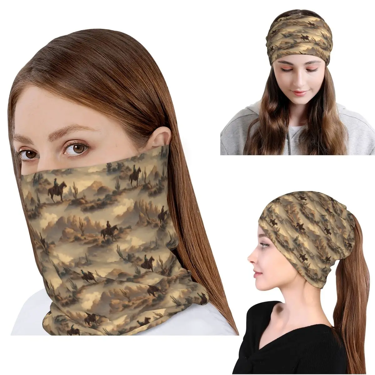 Cowboy In Desert Western Lands - Knit Beanie Hat Warm recensione e prezzo