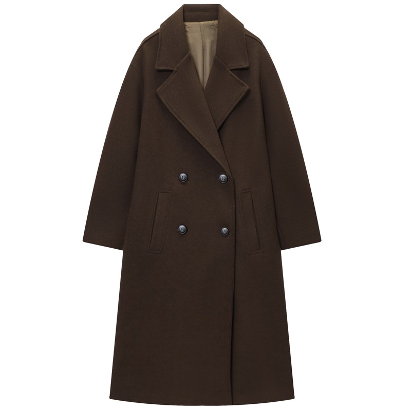 HXAO Women's Coat Brown Tweed  - Wool Coat Peacoat recensione e prezzo