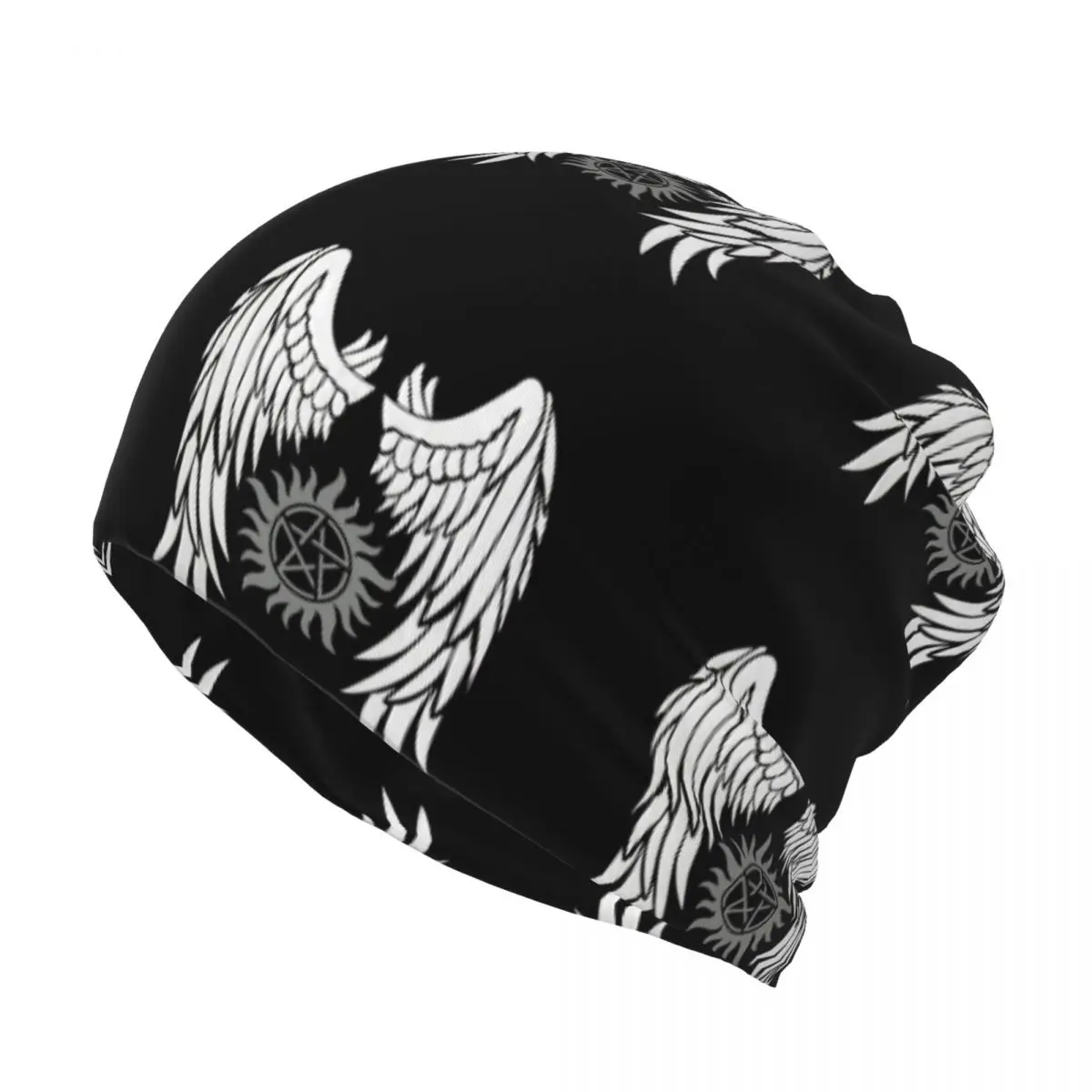Supernatural Wings And Logo Ba - Knit Beanie Hat Warm recensione e prezzo