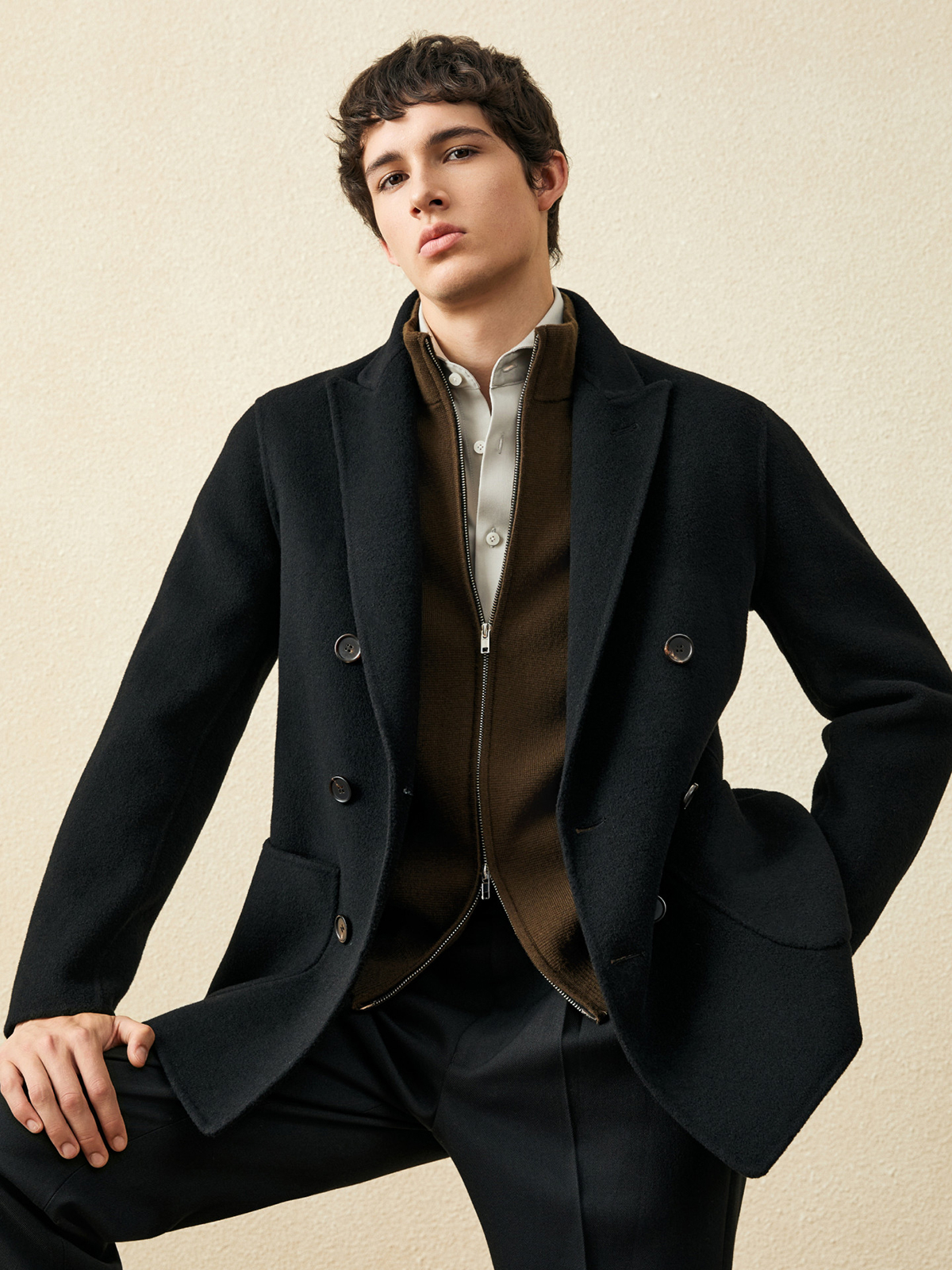 Men‘s 100% Wool Short Coat | B - Wool Coat Peacoat recensione e prezzo