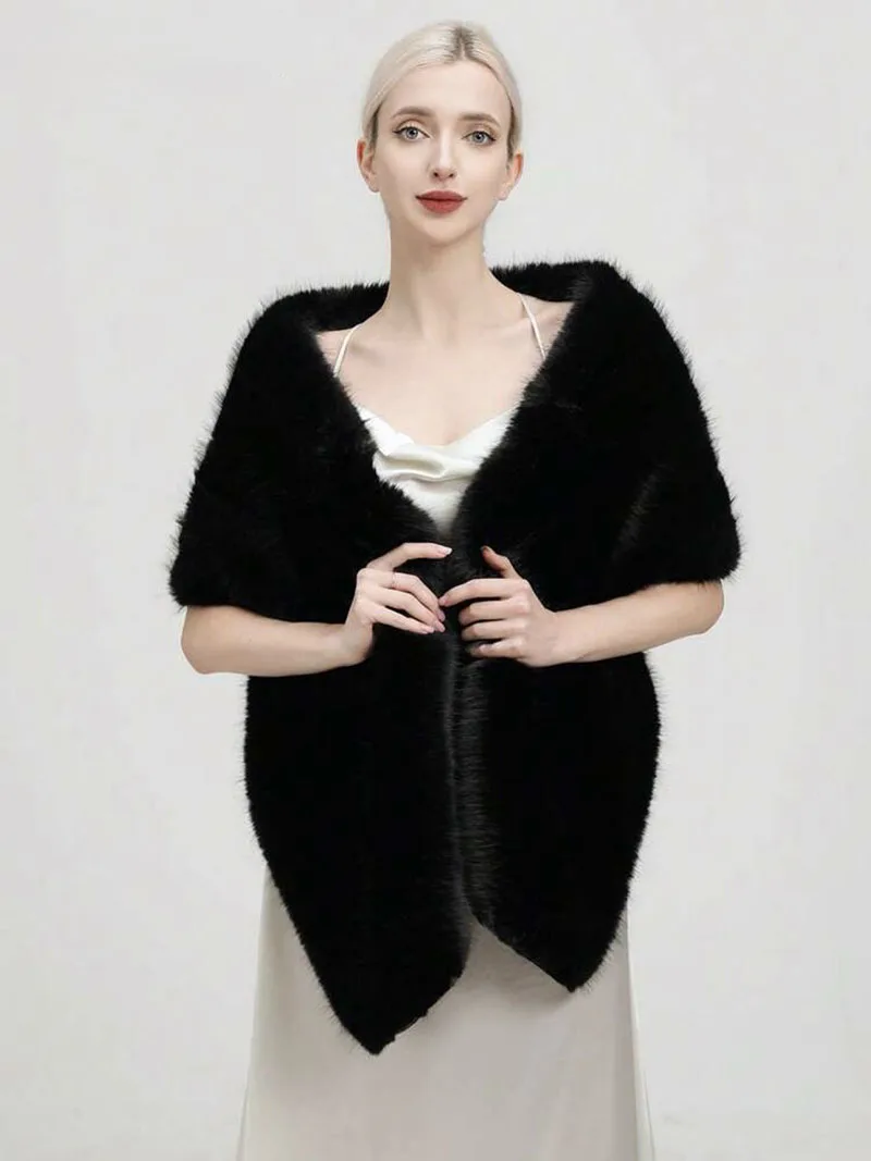 Fashion Luxury Faux Fox Fur Sh - Shawl Wrap Winter recensione e prezzo