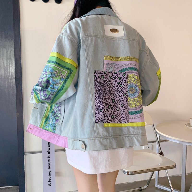 Print Spliced Denim Jackets Wo - Down Jacket Packable recensione e prezzo