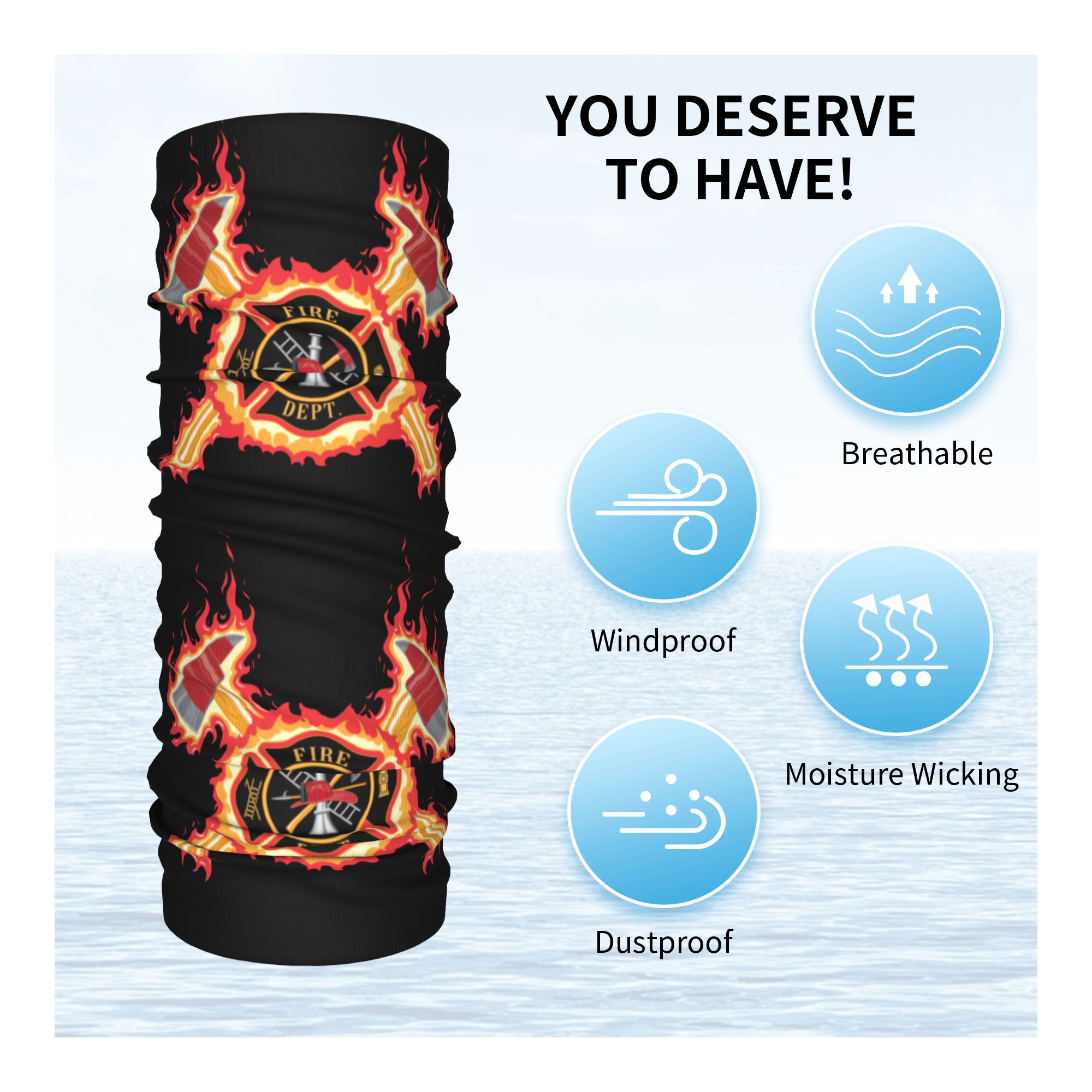 Custom Firefighter Cross Banda - Neck Gaiter Fleece recensione e prezzo