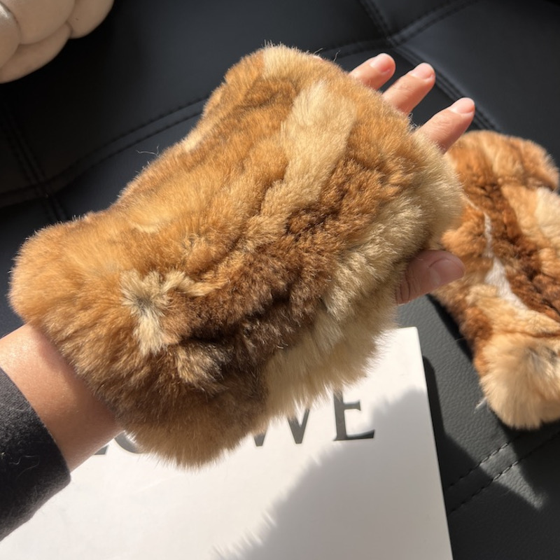 Real Rex Rabbit Fur Half-Finge - Touch Screen Gloves recensione e prezzo