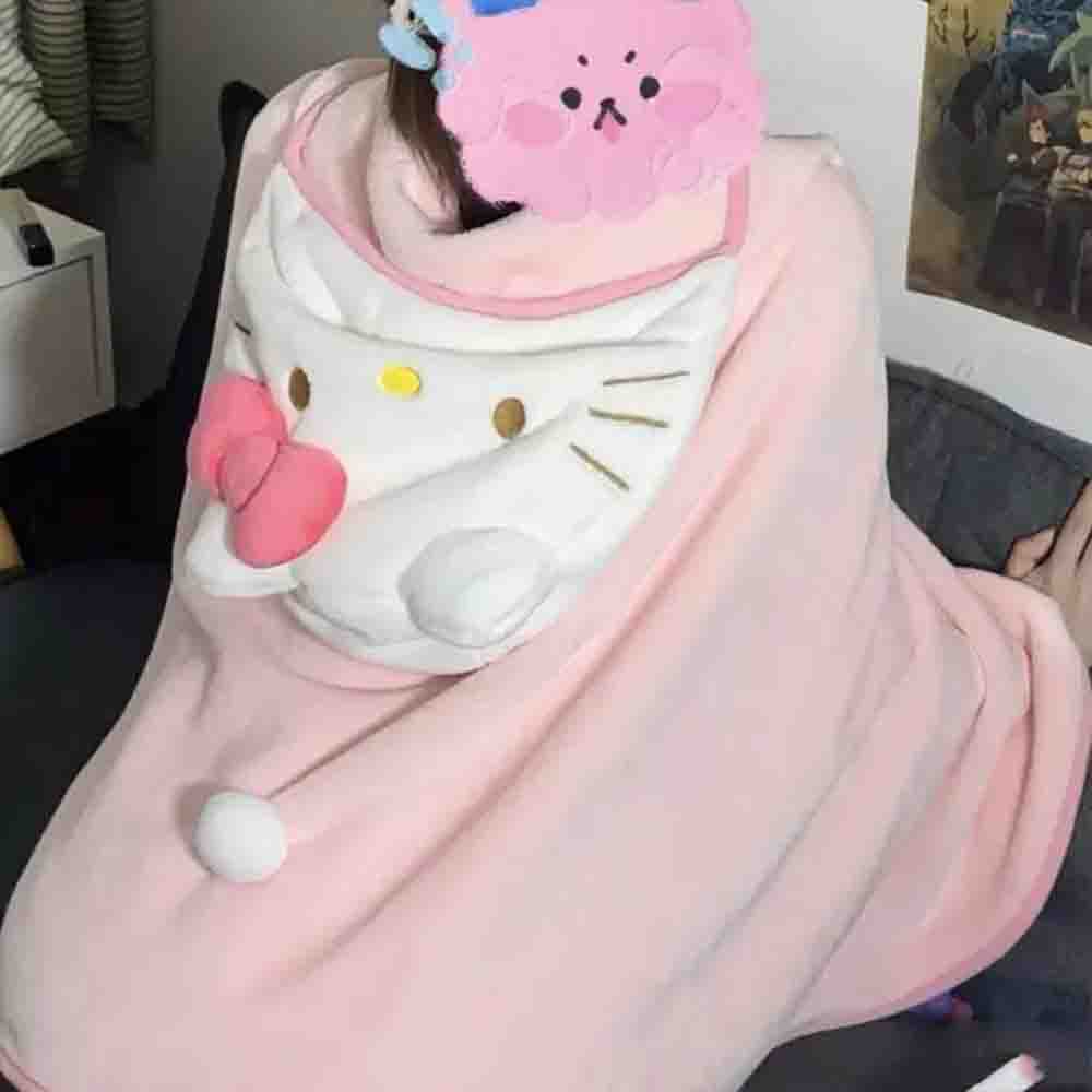 Cute Hellokitty Cloak Shawl Ai - Shawl Wrap Winter recensione e prezzo