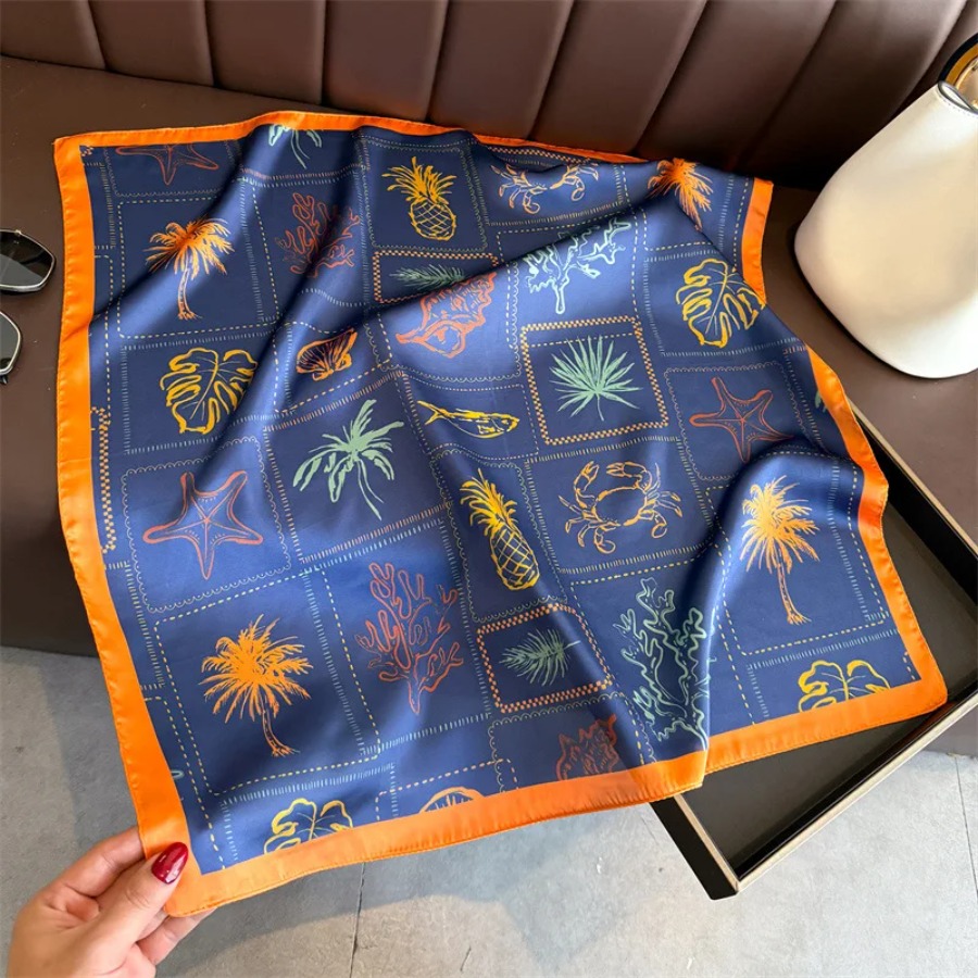 Blue Print Silk Square Scarf W - Shawl Wrap Winter recensione e prezzo