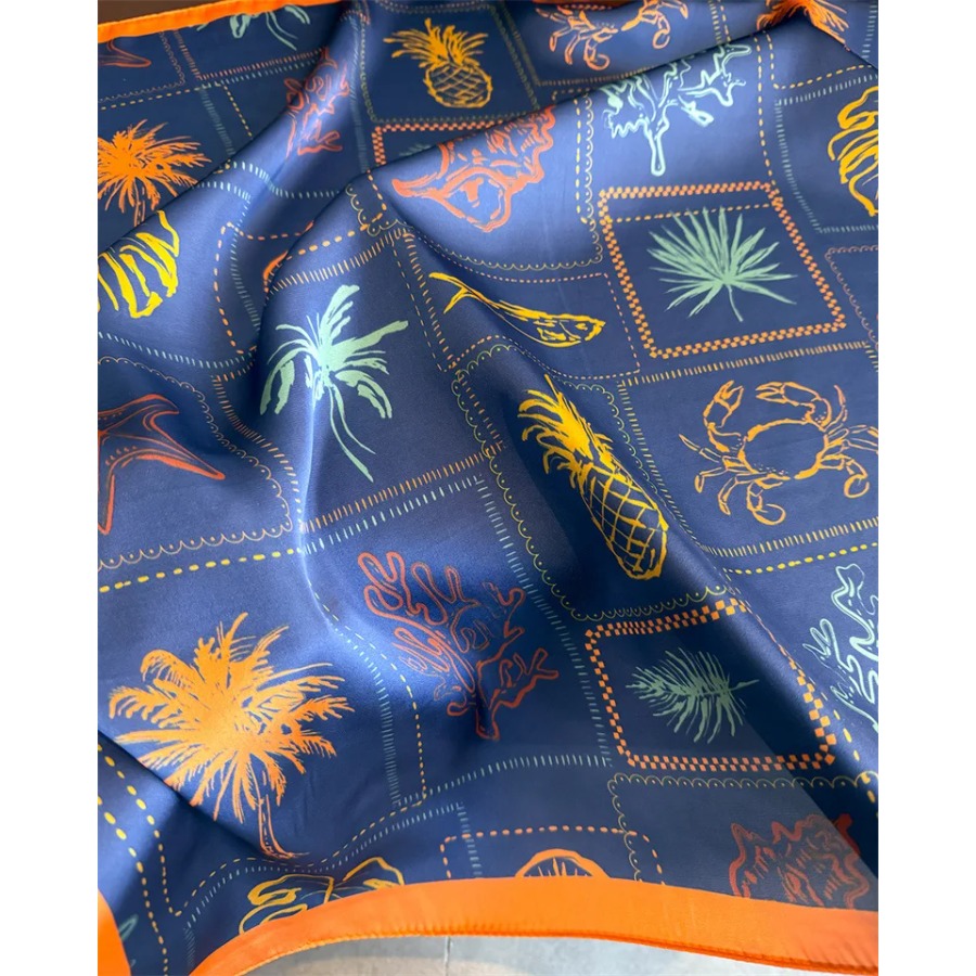 Blue Print Silk Square Scarf W - Shawl Wrap Winter recensione e prezzo